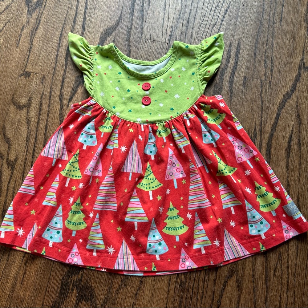 Eleanor Rose Festive Christmas Tree Red and Green Tunic
